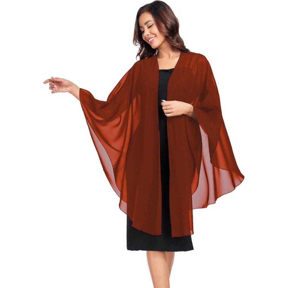 Women’s Chiffon Wedding Shawls Wraps Evening Bridal Party Cover Women’s